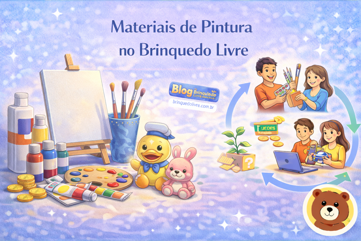 Materiais para pintura infantil